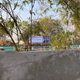 The wall in Ahmedabad that hides the slum dwellings in Saraniya Vaas.